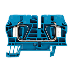 Weidmuller 1608630000 ZDU 6 BL Исполнение: Проходная клемма, Пружинное соединение, 6 мм.кв, 800 V, 41 A, синий