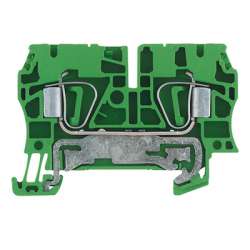 Weidmuller 1632080000 ZPE 4 Исполнение: Клеммы PE, Пружинное соединение, 4 мм.кв, 480 A (4 мм.кв), зеленый/желтый