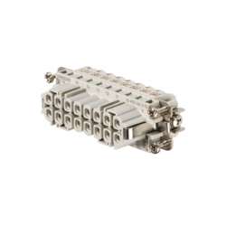Weidmuller 1650780000 HDC HA 16 FS Исполнение: HDC - вставка, Гнездо, 250 V, 16 A, Количество полюсов: 16, Винтовое соединение, Типоразмер: 5