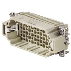 Weidmuller 1651190000 HDC HDD 72 MC Исполнение: HDC - вставка, Штифт, 250 V, 10 A, Количество полюсов: 72, Обжимное соединение, Типоразмер: 6