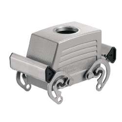 Weidmuller 1654920000 HDC 24D TOBO 1PG29G Исполнение: HDC - корпус, Типоразмер: 4, Вид защиты: IP65, Вход кабеля сверху, Корпус для вилки, Поперечная скоба для фиксации на верхней части, высокий, Типоразмер кабельных вводов: PG 29