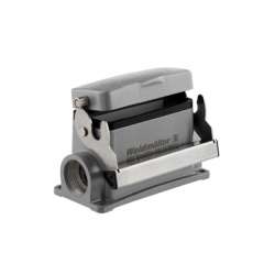 Weidmuller 1658410000 HDC 40D SDLU 1PG29G Исполнение: HDC - корпус, Типоразмер: 6, Вид защиты: IP65, Корпус цоколя, Продольная скоба для фиксации на нижней части, высокий, с крышкой, Типоразмер кабельных вводов: PG 29