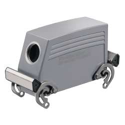 Weidmuller 1661940000 HDC 64D TSBO 1PG21G Исполнение: HDC - корпус, Типоразмер: 8, Вид защиты: IP65, Вход кабеля сбоку, Корпус для вилки, Поперечная скоба для фиксации на верхней части, высокий, Типоразмер кабельных вводов: PG 21