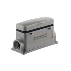 Weidmuller 1662180000 HDC 24B SDBO 2PG21G Исполнение: HDC - корпус, Типоразмер: 8, Вид защиты: IP65, Корпус цоколя, Поперечная скоба для фиксации на верхней части, Стандартный, с крышкой, Типоразмер кабельных вводов: PG 21