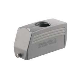 Weidmuller 1662550000 HDC 24B TOLU 1PG29G Исполнение: HDC - корпус, Типоразмер: 8, Вид защиты: IP65, Вход кабеля сверху, Корпус для вилки, Продольная скоба для фиксации на нижней части, Стандартный, Типоразмер кабельных вводов: PG 29