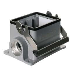 Weidmuller 1666770000 HDC 48A SLU 1PG29G Исполнение: HDC - корпус, Типоразмер: 9, Вид защиты: IP65, Корпус цоколя, Продольная скоба для фиксации на нижней части, Стандартный, Типоразмер кабельных вводов: PG 29