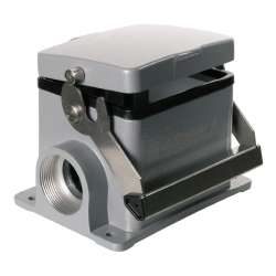 Weidmuller 1666810000 HDC 48A SDLU 1PG29G Исполнение: HDC - корпус, Типоразмер: 9, Вид защиты: IP65, Корпус цоколя, Продольная скоба для фиксации на нижней части, Стандартный, с крышкой, Типоразмер кабельных вводов: PG 29