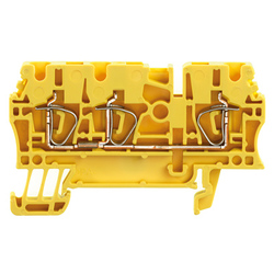 Weidmuller 1683350000 ZDU 2.5/3AN GE Исполнение: Проходная клемма, Пружинное соединение, 2.5 мм.кв, 800 V, 24 A, желтый