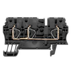 Weidmuller 1683410000 ZDU 2.5/3AN SW Исполнение: Проходная клемма, Пружинное соединение, 2.5 мм.кв, 800 V, 24 A, черный