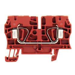 Weidmuller 1683580000 ZDU 4 RT Исполнение: Проходная клемма, Пружинное соединение, 4 мм.кв, 800 V, 32 A, красный