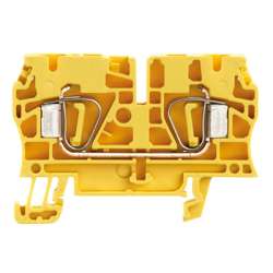 Weidmuller 1683590000 ZDU 4 GE Исполнение: Проходная клемма, Пружинное соединение, 4 мм.кв, 800 V, 32 A, желтый