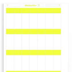 Weidmuller 1695731687 LM WO 25/68 GE Исполнение: LaserMark, Маркировка проводов и кабелей, 8.2 - 14.3 мм.кв 68 x 25 мм.кв желтый