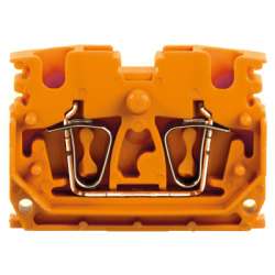 Weidmuller 1704370000 ZDUB 2.5-2/2AN/DM OR Исполнение: Z-серия, Проходная клемма, Расчетное сечение: 2.5 мм.кв, Пружинное соединение, оранжевый, Непосредственный монтаж