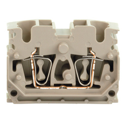 Weidmuller 1704690000 ZDUB 2.5-2/4AN/DB Исполнение: Z-серия, Проходная клемма, Расчетное сечение: 2.5 мм.кв, Пружинное соединение, Темно-бежевый, Непосредственный монтаж