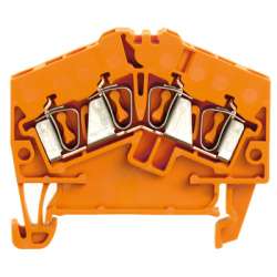 Weidmuller 1706080000 ZDU 2.5-2/4AN OR Исполнение: Проходная клемма, Пружинное соединение, 2.5 мм.кв, 800 V, 24 A, оранжевый