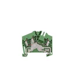 Weidmuller 1706090000 ZPE 2.5-2/3AN Исполнение: Z-серия, Клеммы PE, Расчетное сечение: 2.5 мм.кв, Пружинное соединение, зеленый/желтый