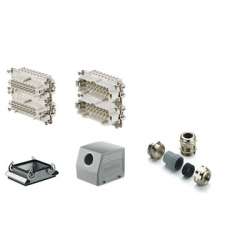 Weidmuller 1712540000 HDC-KIT-HE 32.140 Исполнение: RockStar® HDC - комплекты-Промышленный разъем, Комплект, HE, Типоразмер: 10, Полюс: 32, Винтовое соединение, 500 V, 16 A, Алюминиевое литье под давлением, PG 29