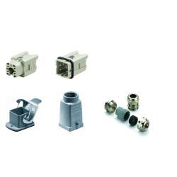 Weidmuller 1712590000 HDC-KIT-HA 04.400 Исполнение: RockStar® HDC - комплекты-Промышленный разъем, Комплект, HA, Типоразмер: 1, Полюс: 4, Винтовое соединение, 400 V, 16 A, PG 11