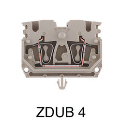 Weidmuller 1712970000 ZDUB 2.5-2/4AN/RC Исполнение: Z-серия, Проходная клемма, Расчетное сечение: 2.5 мм.кв, Пружинное соединение, Темно-бежевый, Непосредственный монтаж