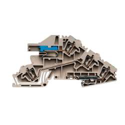 Weidmuller 1720750000 ZDL 2.5S/NT/L/PE Исполнение: Z-серия, Монтажная многоуровневая клемма, Расчетное сечение: 2.5 мм.кв, Пружинное соединение, Темно-бежевый, Непосредственный монтаж