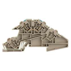 Weidmuller 1720770000 ZDL 2.5 S/N Исполнение: Z-серия, Монтажная многоуровневая клемма, Расчетное сечение: 2.5 мм.кв, Пружинное соединение, Темно-бежевый, Непосредственный монтаж