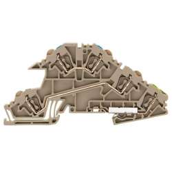 Weidmuller 1720800000 ZDL 2.5 S/N/L/PE Исполнение: Z-серия, Монтажная многоуровневая клемма, Расчетное сечение: 2.5 мм.кв, Пружинное соединение, Темно-бежевый, Непосредственный монтаж