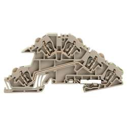 Weidmuller 1720810000 ZDL 2.5 S/L/L/PE Исполнение: Z-серия, Монтажная многоуровневая клемма, Расчетное сечение: 2.5 мм.кв, Пружинное соединение, Темно-бежевый, Непосредственный монтаж
