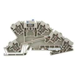 Weidmuller 1720820000 ZDL 2.5/NT/L/PE Исполнение: Z-серия, Монтажная многоуровневая клемма, Расчетное сечение: 2.5 мм.кв, Пружинное соединение, Темно-бежевый, Непосредственный монтаж