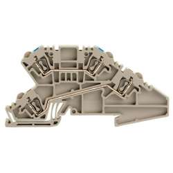 Weidmuller 1720860000 ZDL 2.5/N/L Исполнение: Z-серия, Монтажная многоуровневая клемма, Расчетное сечение: 2.5 мм.кв, Пружинное соединение, Темно-бежевый, Непосредственный монтаж