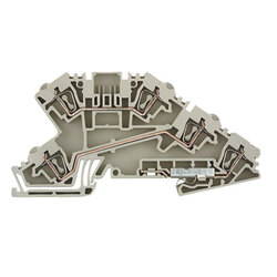 Weidmuller 1720880000 ZDL 2.5/L/L/PE Исполнение: Z-серия, Монтажная многоуровневая клемма, Расчетное сечение: 2.5 мм.кв, Пружинное соединение, Темно-бежевый, Непосредственный монтаж