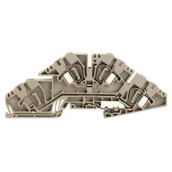 Weidmuller 1733300000 ZDK 4S/L/PE Исполнение: Z-серия, Монтажная многоуровневая клемма, Двухуровневая клемма, Расчетное сечение: 4 мм.кв, Пружинное соединение, Темно-бежевый, Непосредственный монтаж