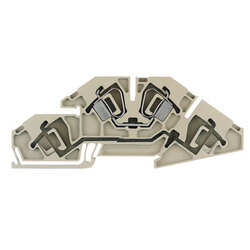 Weidmuller 1733480000 ZDK 6S/N Исполнение: Z-серия, Монтажная многоуровневая клемма, Двухуровневая клемма, Расчетное сечение: 6 мм.кв, Пружинное соединение, Темно-бежевый, Непосредственный монтаж