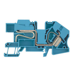 Weidmuller 1739560000 ZNT 10S Исполнение: Z-серия, Монтажная многоуровневая клемма, Нейтральный проводник - клемма, Расчетное сечение: 10 мм.кв, Пружинное соединение, синий, Непосредственный монтаж