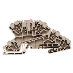 Weidmuller 1743180000 ZDL 2.5/TR/DU/PE Исполнение: Измерительная клемма с размыкателем, Пружинное соединение, 2.5 мм.кв, 400 V, 20 A, поворотный, Темно-бежевый