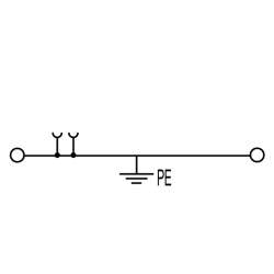 Weidmuller 1745250000 ZPE 16 Исполнение: Клеммы PE, Пружинное соединение, 16 мм.кв, 1920 A (16 мм.кв), зеленый/желтый