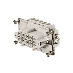 Weidmuller 1745770000 HDC HE 10 FT Исполнение: HDC - вставка, Гнездо, 500 V, 16 A, Количество полюсов: 10, Пружинное соединение, Типоразмер: 4