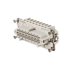 Weidmuller 1745780000 HDC HE 16 FT Исполнение: HDC - вставка, Гнездо, 500 V, 16 A, Количество полюсов: 16, Пружинное соединение, Типоразмер: 6