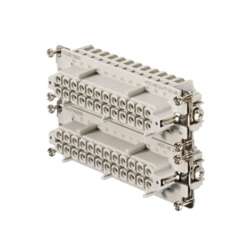 Weidmuller 1745810000 HDC HE 24 FT 25-48 Исполнение: HDC - вставка, Гнездо, 500 V, 16 A, Количество полюсов: 24, Пружинное соединение, Типоразмер: 8