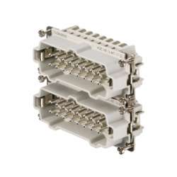 Weidmuller 1745860000 HDC HE 16 MT 17-32 Исполнение: HDC - вставка, Штифт, 500 V, 16 A, Количество полюсов: 16, Пружинное соединение, Типоразмер: 6