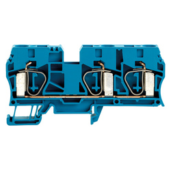 Weidmuller 1767700000 ZDU 10/3AN BL Исполнение: Проходная клемма, Пружинное соединение, 10 мм.кв, 800 V, 57 A, синий