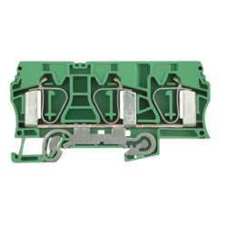 Weidmuller 1768310000 ZPE 16/3AN Исполнение: Клеммы PE, Пружинное соединение, 16 мм.кв, 1920 A (16 мм.кв), зеленый/желтый