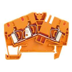 Weidmuller 1770870000 ZDU 4-2/3AN OR Исполнение: Проходная клемма, Пружинное соединение, 4 мм.кв, 800 V, 32 A, оранжевый