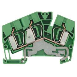 Weidmuller 1771360000 ZPE 6-2/3AN Исполнение: Z-серия, Клеммы PE, Расчетное сечение: 6 мм.кв, Пружинное соединение, зеленый/желтый