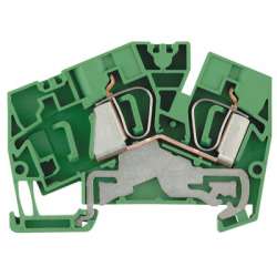 Weidmuller 1771370000 ZPE 6-2/2AN Исполнение: Z-серия, Клеммы PE, Расчетное сечение: 6 мм.кв, Пружинное соединение, зеленый/желтый