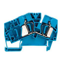 Weidmuller 1771390000 ZDU 6-2/2AN BL Исполнение: Проходная клемма, Пружинное соединение, 6 мм.кв, 800 V, 41 A, синий