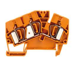 Weidmuller 1771430000 ZDU 6-2/3AN OR Исполнение: Проходная клемма, Пружинное соединение, 6 мм.кв, 800 V, 41 A, оранжевый