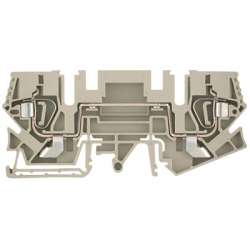 Weidmuller 1771810000 ZTD 6 Исполнение: Проходная клемма, Пружинное соединение, 6 мм.кв, 800 V, 41 A Темно-бежевый