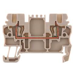 Weidmuller 1775480000 ZDU 1.5 Исполнение: Проходная клемма, Пружинное соединение, 1.5 мм.кв, 500 V, 17.5 A, Темно-бежевый