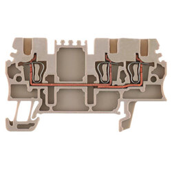 Weidmuller 1775530000 ZDU 1.5/3AN Исполнение: Проходная клемма, Пружинное соединение, 1.5 мм.кв, 500 V, 17.5 A, Темно-бежевый