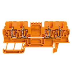 Weidmuller 1775610000 ZDU 1.5/4AN OR Исполнение: Проходная клемма, Пружинное соединение, 1.5 мм.кв, 500 V, 17.5 A, оранжевый